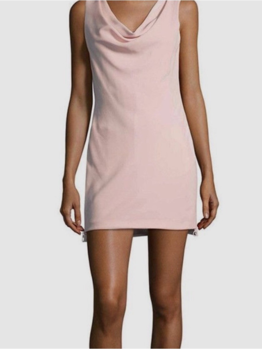 Versace Soft Pink Cowl Neck Mini Dress
